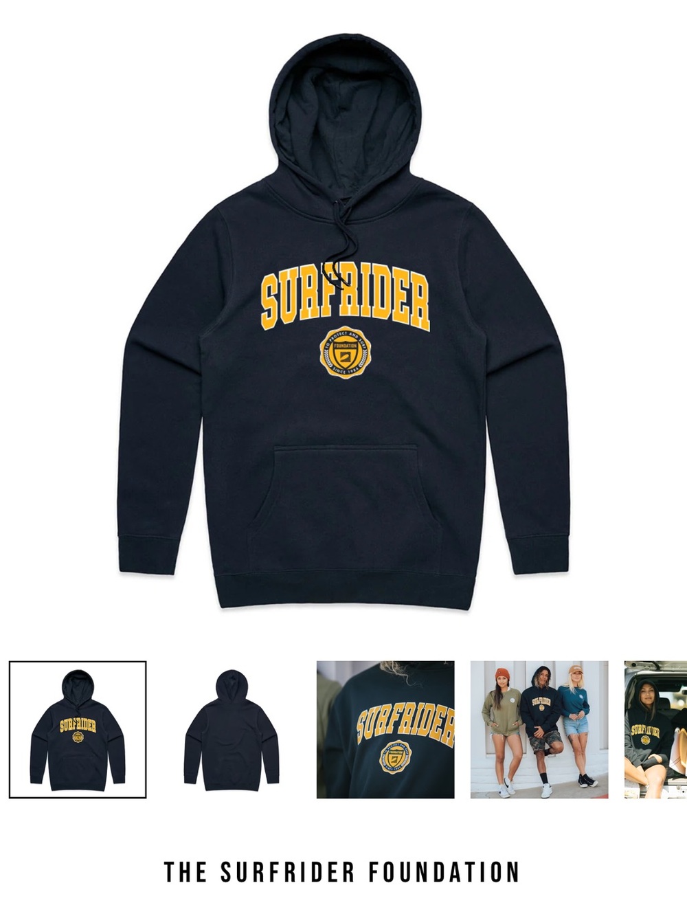Surfrider Foundation Men's Maize College Pullover Hoodie